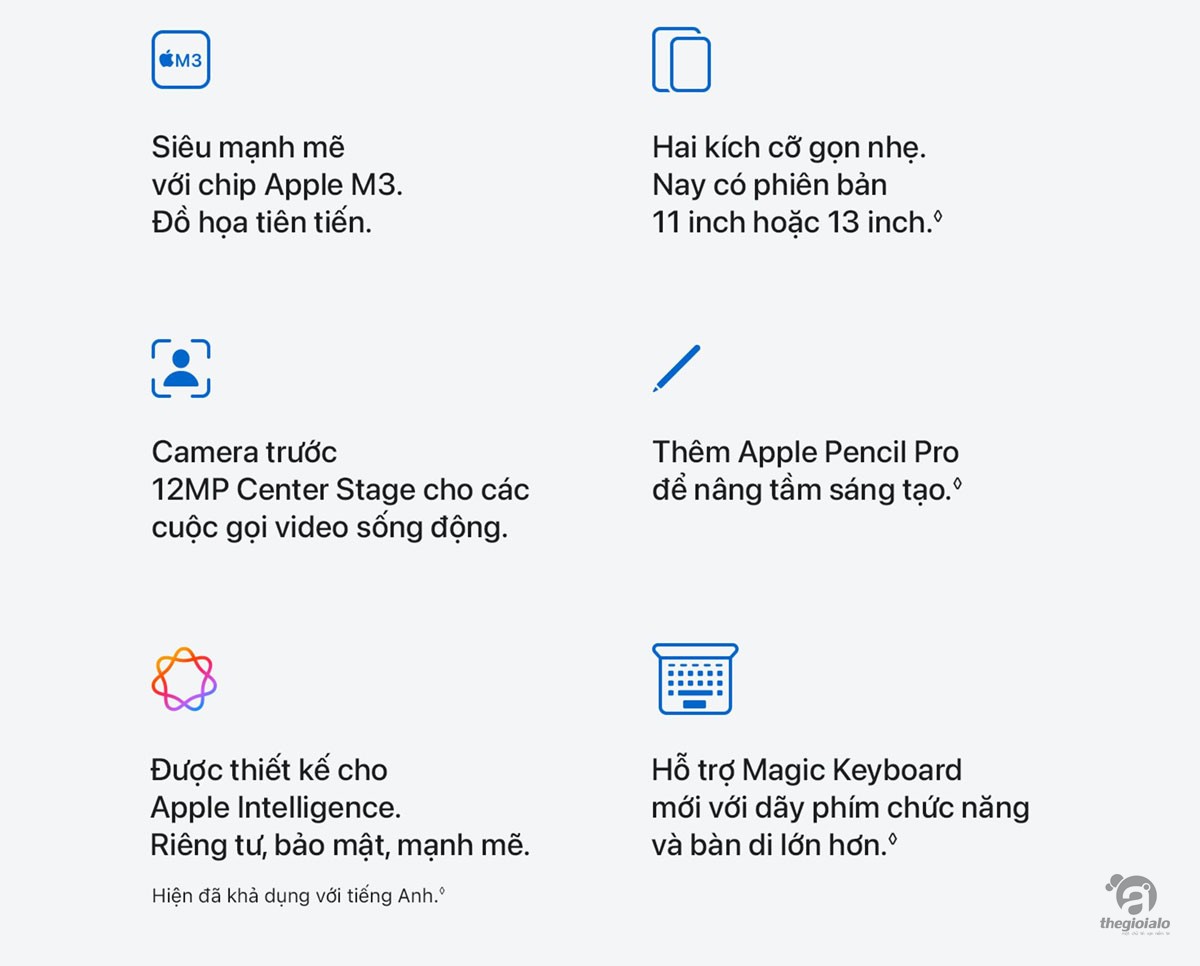 Thông số iPad Air Thông số iPad Air