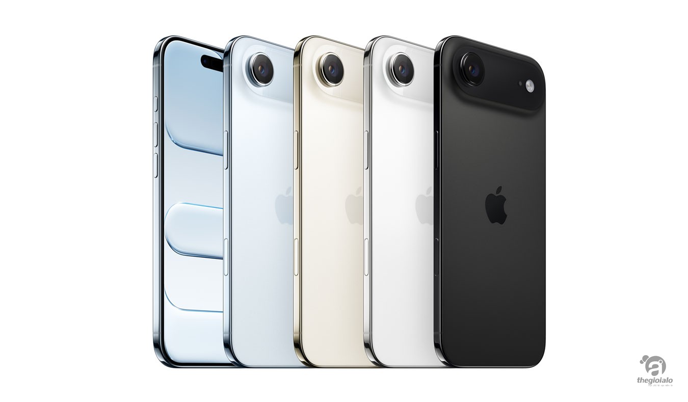 iPhone Air có 4 màu: Xanh Da Trời; Vàng Nhạt; Trắng Mây và Đen Không Gian iPhone Air có 4 màu: Xanh Da Trời; Vàng Nhạt; Trắng Mây và Đen Không Gian